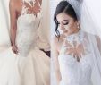 Wedding Dress Fit Elegant 2019 Charming Halter Mermaid Wedding Dresses Lace Applique Tulle Bridal Gowns Wedding Gown Court Train Vestido De Novia Fit and Flare Wedding Dresses