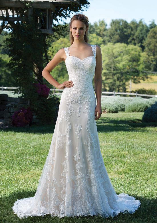 Wedding Dress Fit Inspirational Style 3973 Romantic Fit and Flare Gown with Sequined Lace