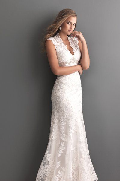 Wedding Dress for Short Girl New Romantic Vintage White $$ $701 to $1500 A Line Allure