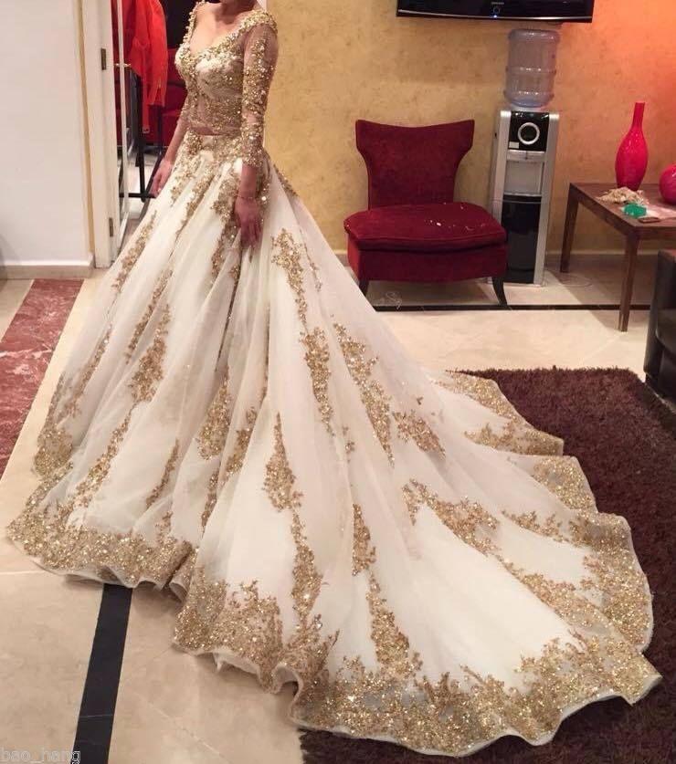 modern muslim wedding dresses fresh muslim wedding dresses white and gold long sleeves a line bridal