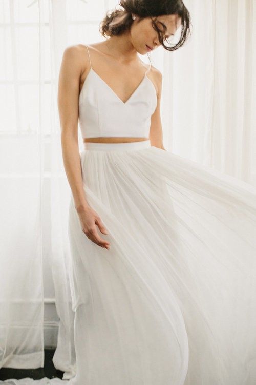 Wedding Dress Separates Elegant 32 Sassy Crop top Bridal Styles