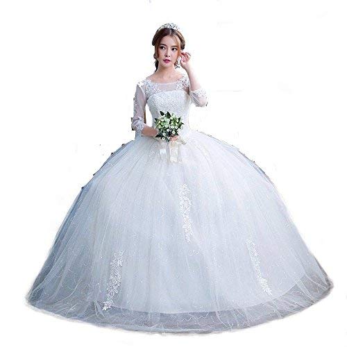 Wedding Dress Size 0 Elegant Christian Ball Gown Dress Catholi Gowns White Frock C1702