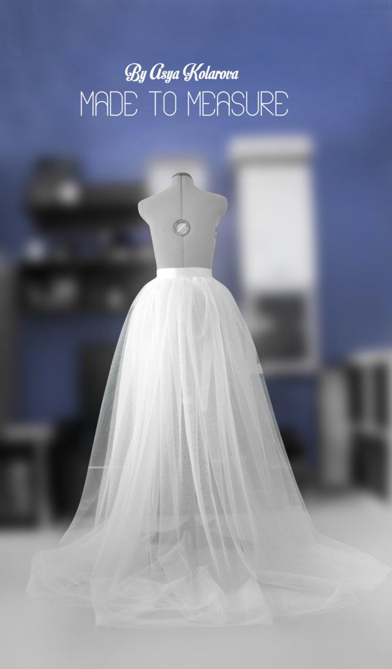 Wedding Dress Skirt Luxury 2 Layers Detachable Tulle Overskirt Suitable for Many