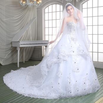 Wedding Dress Skirts Elegant Luxurious Big Wedding Dress Church Hotel Skirt Classic