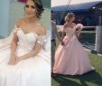 Wedding Dress top Best Of top Quality Satin Ball Gown Wedding Dresses F Shoulder Applique Sweep Train Lace Up Floor Length Bridal Dresses Fashion Wedding Gowns Wedding