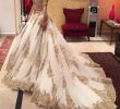 Wedding Dress White and Gold New Empire Shiny Gold Sequined Wedding Dresses White organza Chapel Train Scoop Y Long Sleeves Bridal Dresses Sheer Arabic Wedding Gowns