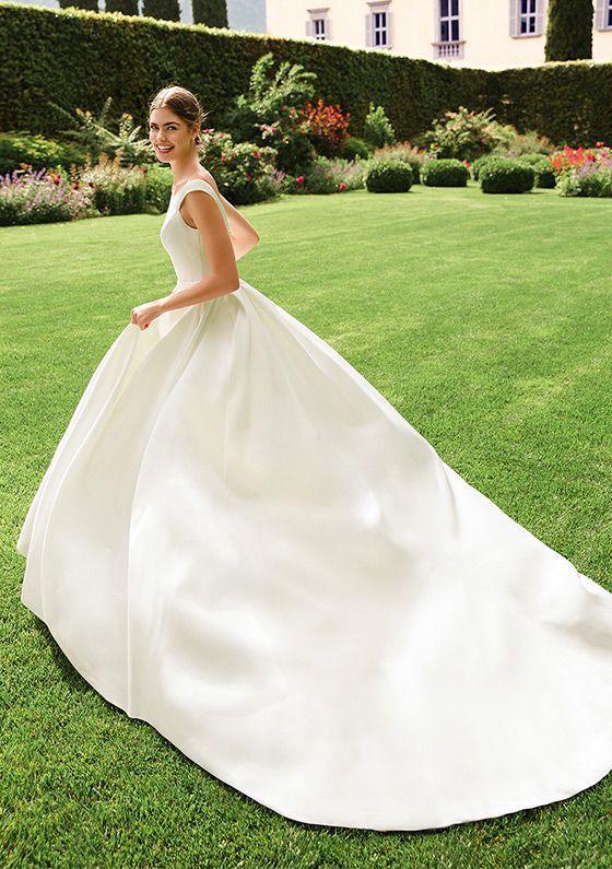 Wedding Dress with Blue Accent Unique Romantic and Traditional Wedding Dresses