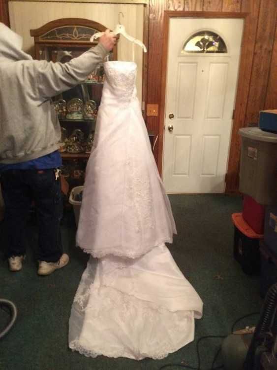 Wedding Dress with Flower Beautiful New Wedding Dress Size 8 Sm Yellow Flowers Straps Long Trail