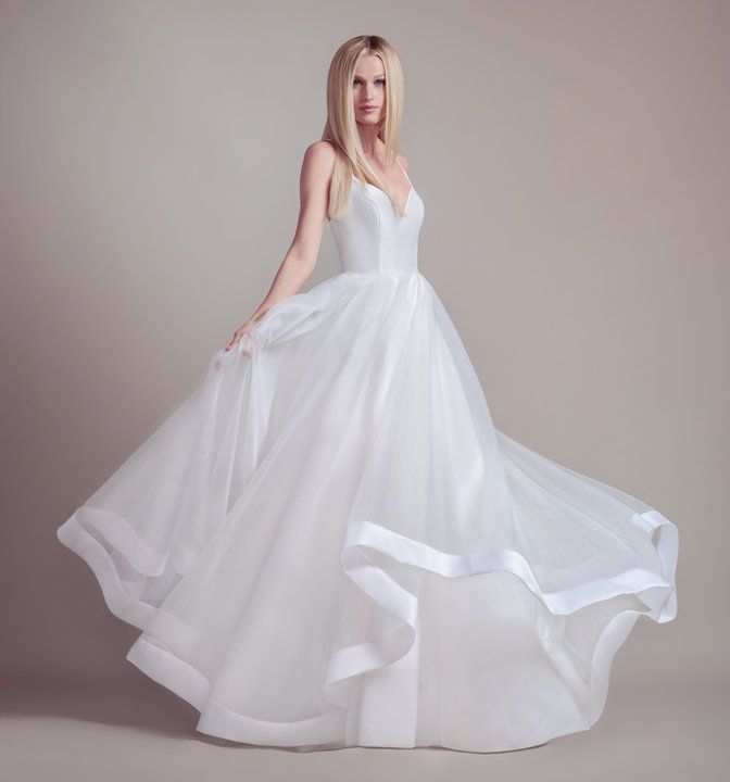 Wedding Dress with Tulle Skirt Beautiful Style 1911 Drai Blush by Hayley Paige Bridal Gown White