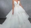Wedding Dress with Tulle Skirt Fresh Marys Bridal Mb3070 Layered Skirt Bridal Gown
