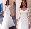 Wedding Dresses 2017 Cheap Unique Discount Elegant White Sheer Long Sleeve Wedding Dresses 2017 Full Lace Appliques A Line Tulle Floor Length Bridal Gowns Cheap Custom Made Tea Length