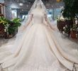 Wedding Dresses and Veil New 2019 Bohemian Long Lace Veil Wedding Dresses Lace Up Back Short Sleeve Shell Chest Shining Crystal Pattern Applique Garden Bridal Gowns Ball Gown