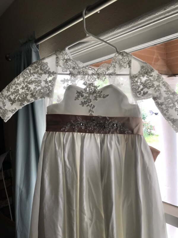 Wedding Dresses Bakersfield Inspirational Size 8 Girls Long White Dress Light Brown Belt Bea