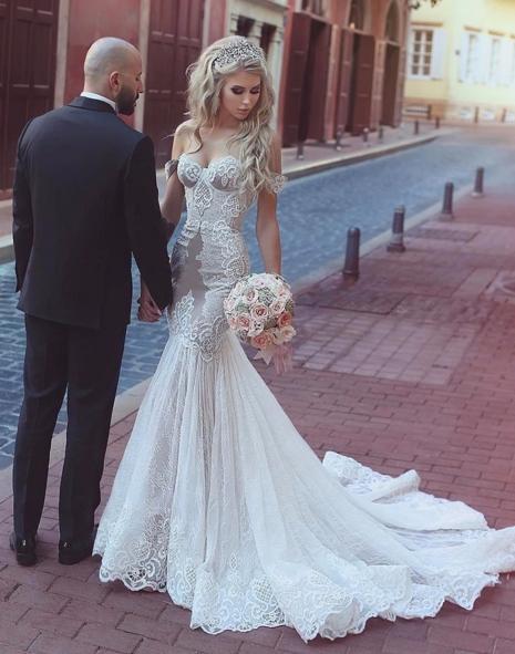 Wedding Dresses Casual Elegant Traditional African Casual Trumpet Patterns Lace Real Wedding Dress White Y Mermaid Transparent Corset Wedding Dress In Turkey Pretty