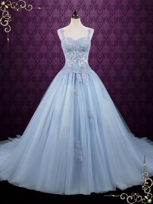 Wedding Dresses Cinderella New Blue Cinderella Style Ball Gown Wedding Dress