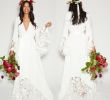 Wedding Dresses Fall 2016 Luxury Discount 2016 Fall Winter Beach Boho Wedding Dresses Bohemian Beach Hippie Style Bridal Gowns with Long Sleeves Lace Flower Custom Plus Size Cheap