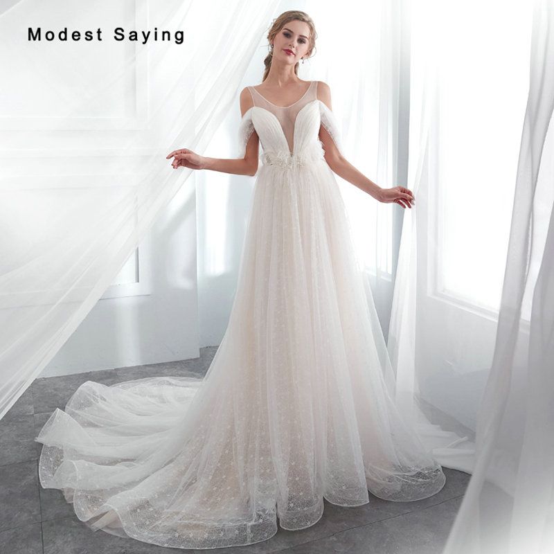 Wedding Dresses Feather Luxury Find More Wedding Dresses Information About Y See Through