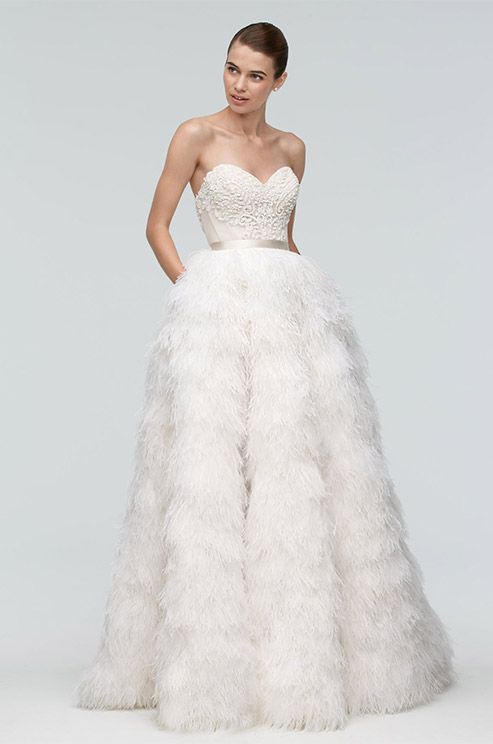 Wedding Dresses Feathers Awesome Feather Wedding Dress with Straps – Fashion Dresses