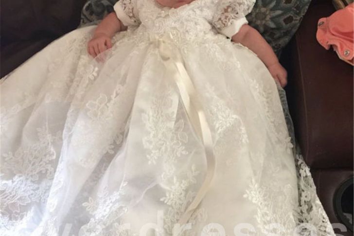 Wedding Dresses for Baby Luxury Baby Infant Baptism Dresses Christening Gown with Headband