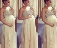 Wedding Dresses for Pregnant Ladies Awesome Stunning Prom Dresses for Pregnant Women Empire Crystals Beaded top Chiffon evening Dresses for Maternity High Quality formal Wear