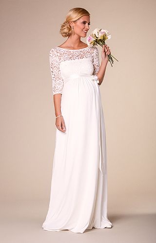 Wedding Dresses for Pregnant Ladies Unique Lucia Maternity Wedding Gown Long Ivory White Maternity