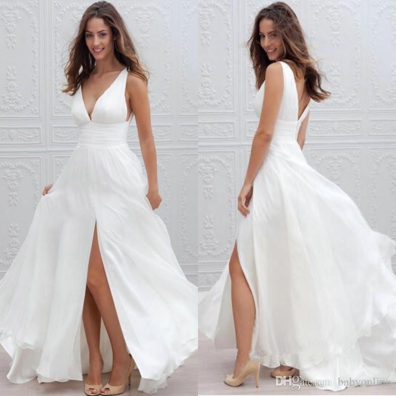 summer lace wedding dress luxury discount 2018 new summer beach wedding dresses a line y v neck