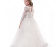 Wedding Dresses In Macys Unique 2018long Sleeve A Line Flower Girl Dresses for Weddings Scoop Lace formal Dresses Tulle Holy Munion Dresses Flower Girl Dresses Macys Flower Girl