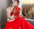 Wedding Dresses In New York Inspirational Vintage Stand Up Collar Red Long Tail Wedding Dress New 2018 Winter Lace Embroidery to the Bride Size Beautiful Wedding Dresses Bride Dresses From