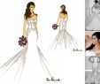 Wedding Dresses Not White Best Of Artistic Sketch Of Bride In White Strapless Mermaid Wedding
