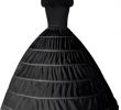 Wedding Dresses Petticoats Elegant 6 Hoops Black Petticoats Ball Gown Wedding Dresses Crinoline