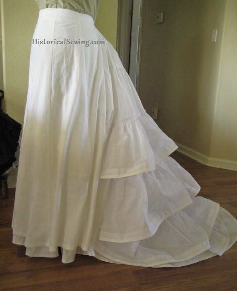 Wedding Dresses Petticoats New 1870s Trained Petticoat with Corded Ruffles [how It Was Made