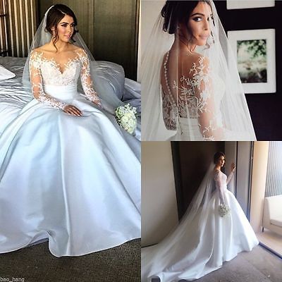 Wedding Dresses Satin Best Of Long Sleeves Detachable Bridal Gown Satin Train Wedding