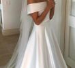 Wedding Dresses Satin Elegant F the Shoulder Modest Simple Wedding Gowns