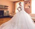 Wedding Dresses Seamstress Awesome Elegant V Neck Ball Gown Wedding Dresses Court Train Tulle Long Sleeves