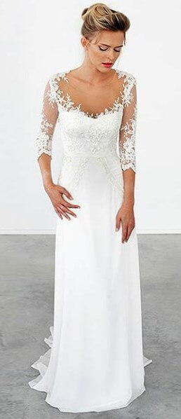 casual wedding dresses for second marriages plus size