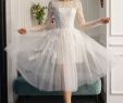 Wedding Dresses Size 14 Inspirational Short Wedding Dresses White Lace Long Sleeve Illusion Tea Length Bridal Dress