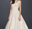 Wedding Dresses Tea Length Luxury Oleg Cassini Cap Sleeve Illusion Wedding Dress Wedding Dress Sale