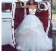 Wedding Dresses Trends 2016 Beautiful Gorgeous White Lace Sweetheart Wedding Dresses Tiered Tulle Layers Beach Bridal Gowns with Brown Belt Backless Floor Length Wedding Gowns
