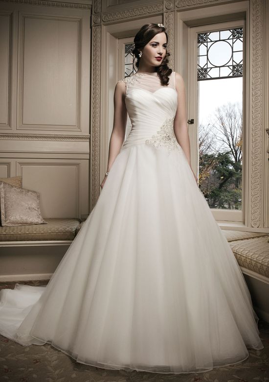 Wedding Dresses Tulle Awesome Style 8685 Tulle Fit and Flare Dress with A V Neck Neckline