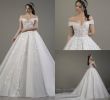 Wedding Dresses Tulle New 2020 Lace Appliqued Ball Gown Wedding Dress F Shoulder Luxury Designer Tulle Garden Outdoor Bridal Gowns Autumn Winter Wedding Dress