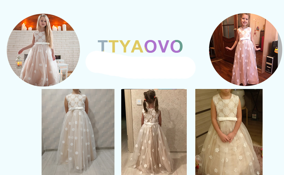 Wedding Dresses Under $2000 Beautiful Ttyaovo Girls Pageant Princess Flower Dress Kids Prom Puffy