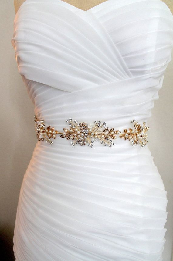 rose gold wedding dress belt gold or rose gold leaf vine wedding dress belt boho crystal pearl inspiring