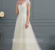 Wedding Dresses with Bows Luxury A Line V Neck Sweep Train Tulle Wedding Dress with Bow S