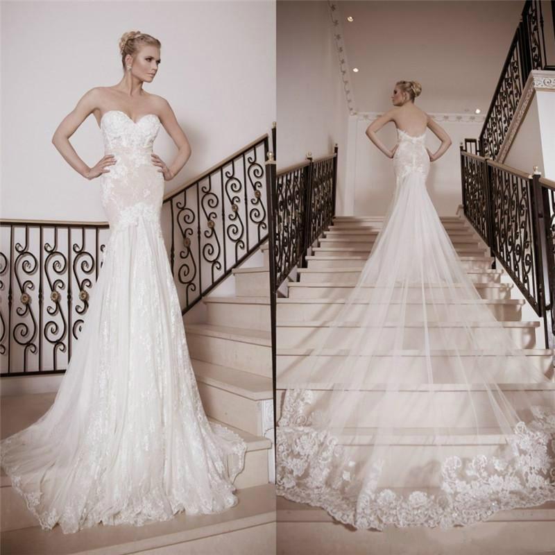 vintage naama anat full lace wedding dresses with train 2016 applique sweetheart neckline mermaid chapel length bridal gown online with piece on hjklp88s store dhgate