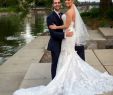 Wedding Dresses with Cathedral Length Train Unique Anomalie Custom Lace Wedding Dress with A Fit and Flare