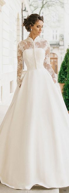 Wedding Dresses with Collar Lovely 64 Best Wedding Dress Collar Images In 2019
