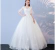 Wedding Dresses with Collars Awesome Wedding Dress 2018 New Winter Korean Style Large Size Bride Wedding Slim V Collar Princess Dreamy Tail