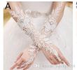 Wedding Dresses with Gloves New New Bride S Wedding Dress Lace Gloves Drilling Nail Beads Wedding Dress Long Gloves