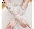Wedding Dresses with Gloves New New Bride S Wedding Dress Lace Gloves Drilling Nail Beads Wedding Dress Long Gloves