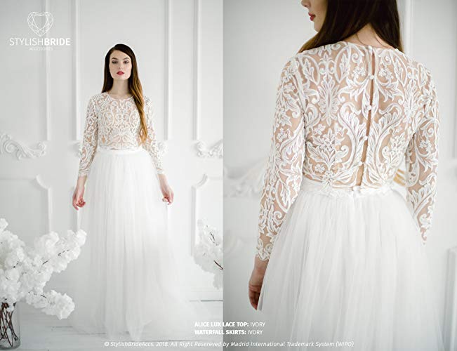 Wedding Dresses with Lace tops Elegant Amazon Alice Lux Wedding Lace Dress Stylish Engagement